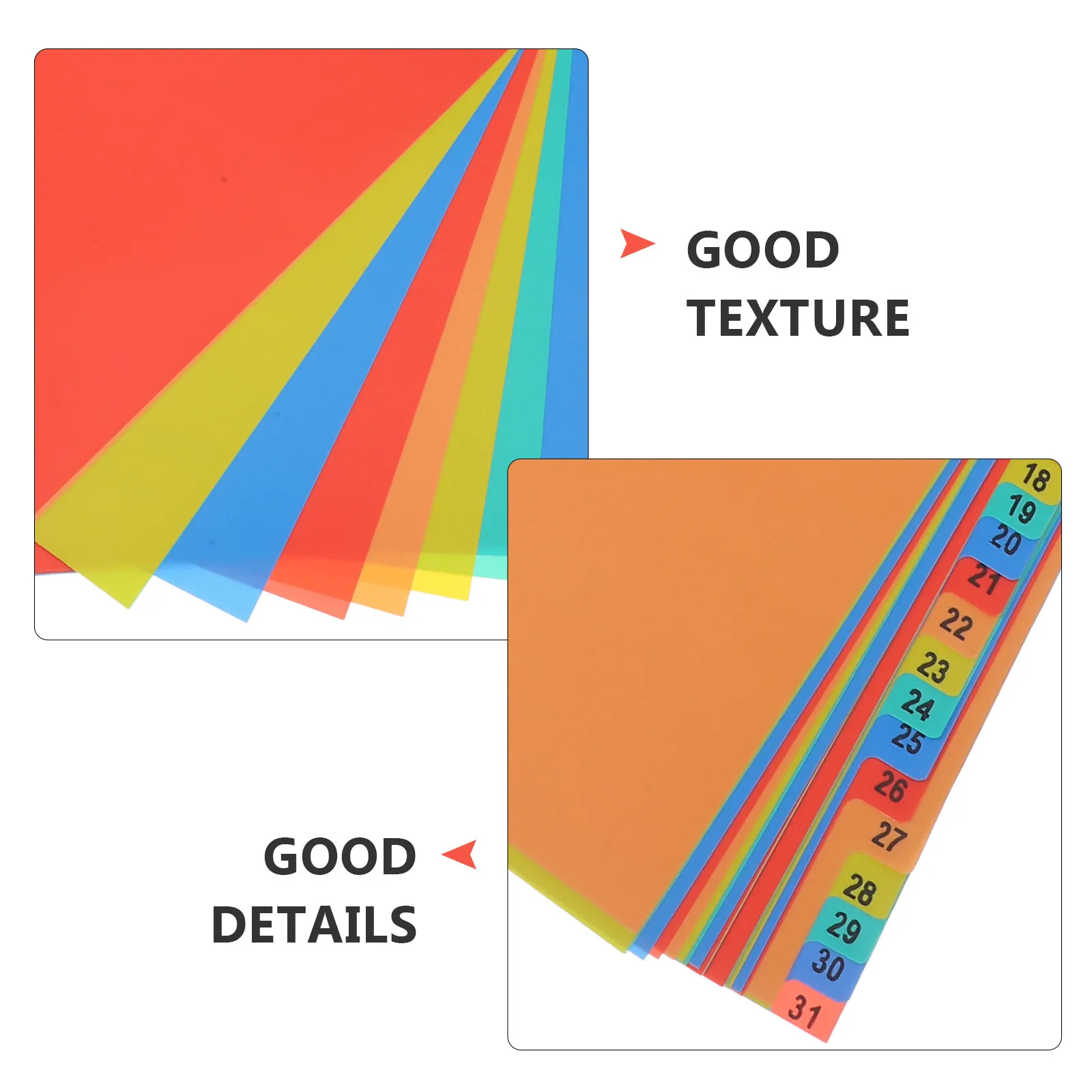 1Set Sleek Multi-Color Loose-Leaf Binder Dividers A4 Paper Index Dividers for Notepad Classification Tabs Colored Page Markers