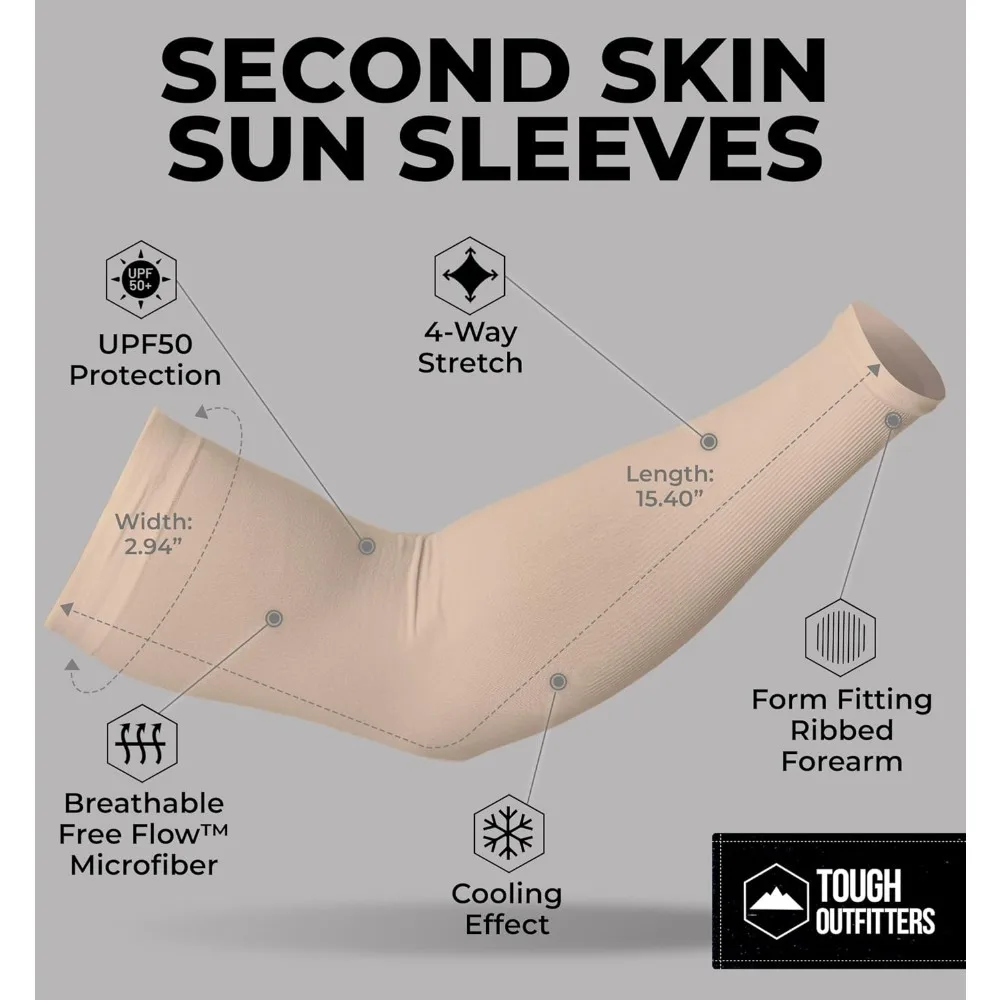 Stoere zonbeschermingsmouwen voor buiten - UV-armmouwen voor heren en dames - Golf Cooling Arm Sleeves - Baseball Sun Sleeves