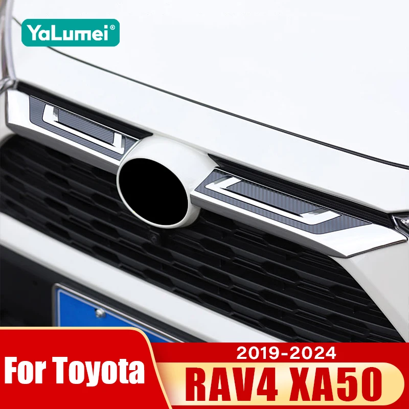 Für Toyota RAV4 XA50 2019 2020 2021 2022 2023 2024 RAV4 Hybrid Auto Racing Kühlergrill Streifen Dekoration Abdeckung Zubehör ﻿
