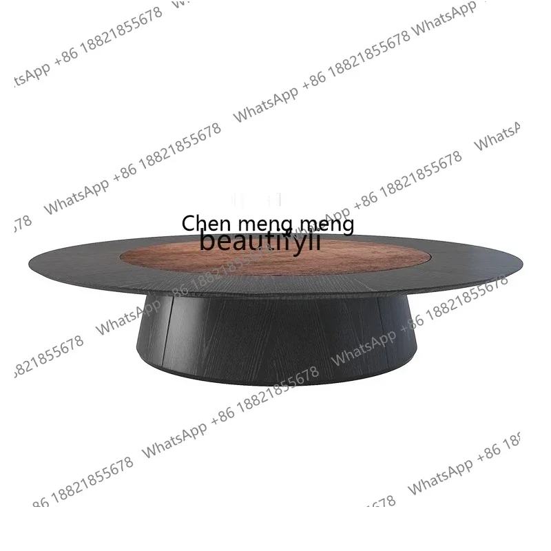 

ss1001 Электрический обеденный стол для отеля, большой круглый стол, новый китайский клуб из цельного дерева, обеденный стол, мраморный автоматический поворотный стол