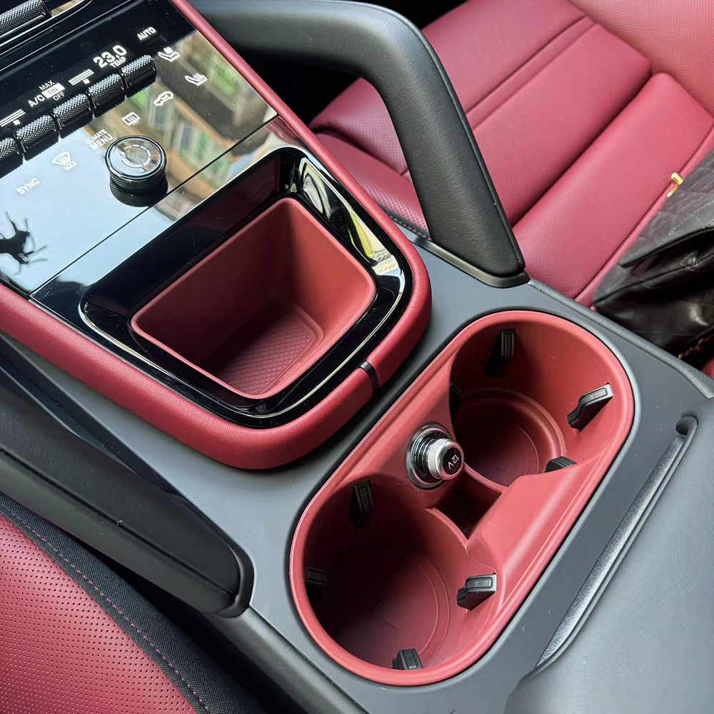 Central Control Silicone Protective Pad For Porsche Cayenne New Style Cup Holder Wireless Charging Pad Dustproof Mat Accessories