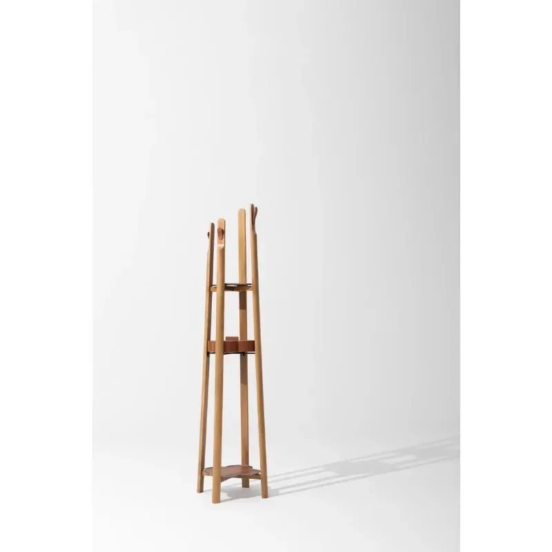 

Canadian Red Oak Coat Rack "Foursquare Wealth" Hanger