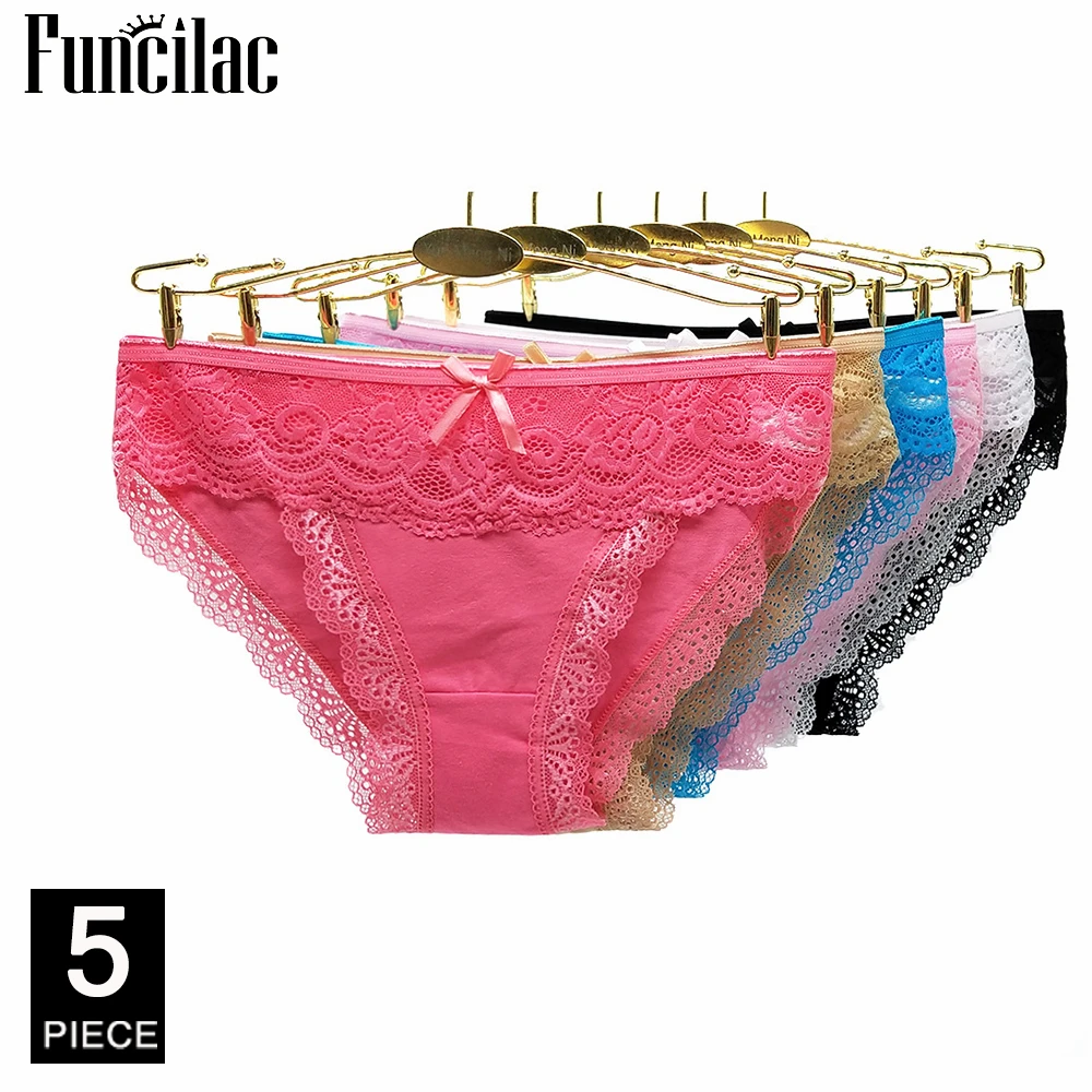 

Women Panties Underwear Cotton Sexy Low Rise Girls Briefs Everyday Ladies Knickers for Women 5 Pcs/set