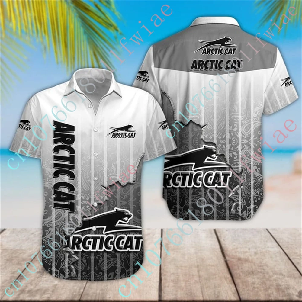 Camisas y blusas de gato Arctic Unisex, cárdigan con botón 3D, camiseta informal de gran tamaño, camisas de Anime para hombres y mujeres, logotipo personalizado