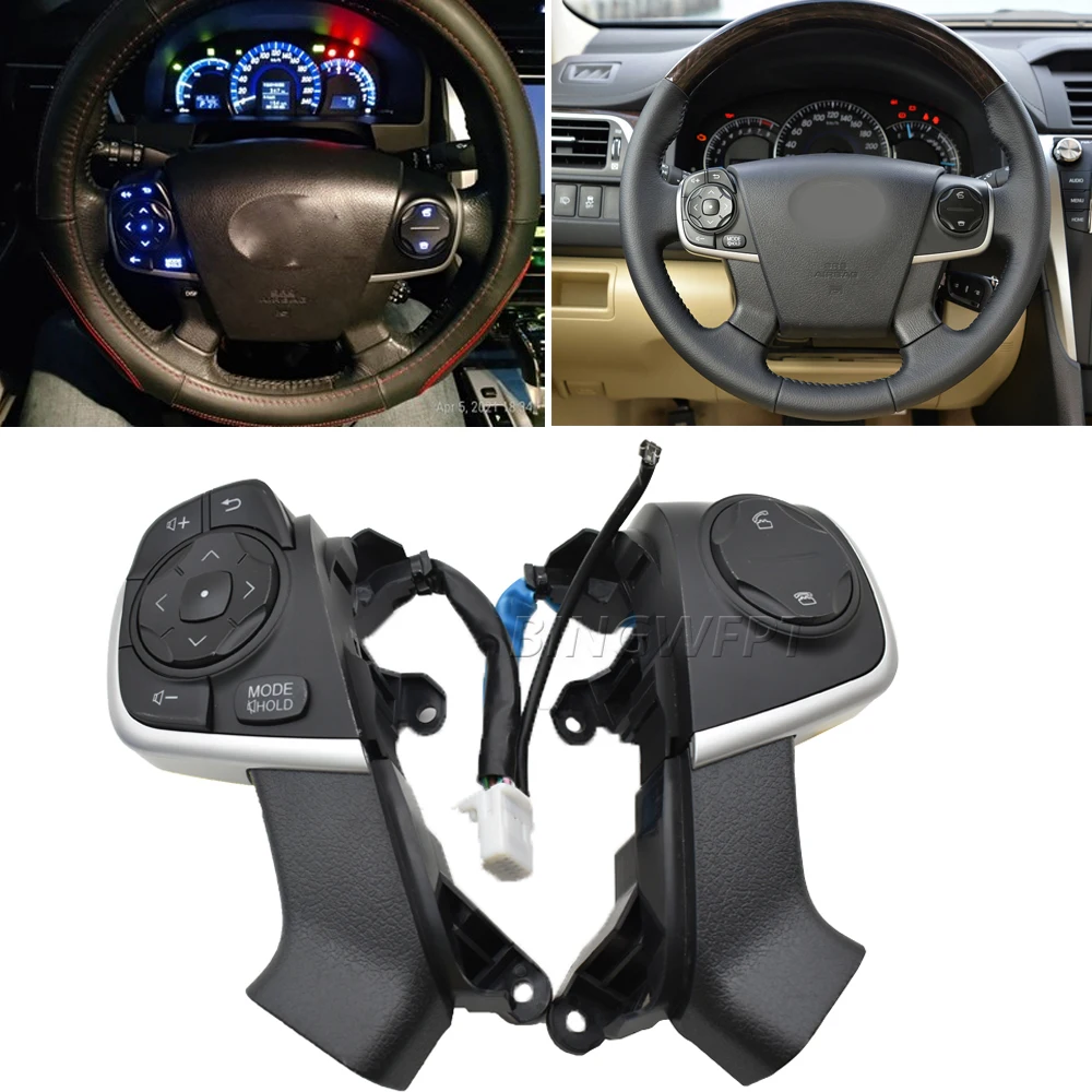 

Steering Wheel Button For Toyota Camry (HYBRID) ACV51 ASV5 AVV50 GSV50 Buttons Bluetooth Phone Cruise Control Volume 84250-33340