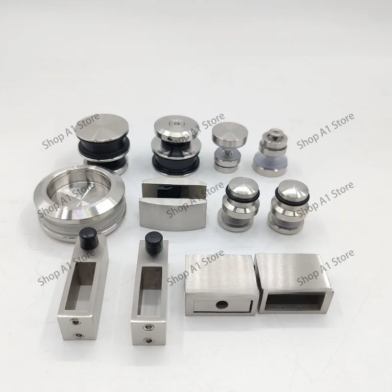 Shower Room Glass Sliding Door Hardware Kit Stainless Steel Sliding Door Pulley Bathroom Accessories
