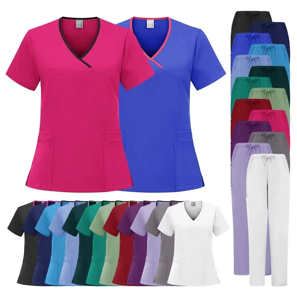 Uniformes quirúrgicos clínicos de moda, conjuntos de uniformes médicos, ropa de trabajo de Hospital para mujeres, accesorios para enfermeras, ropa de trabajo Dental