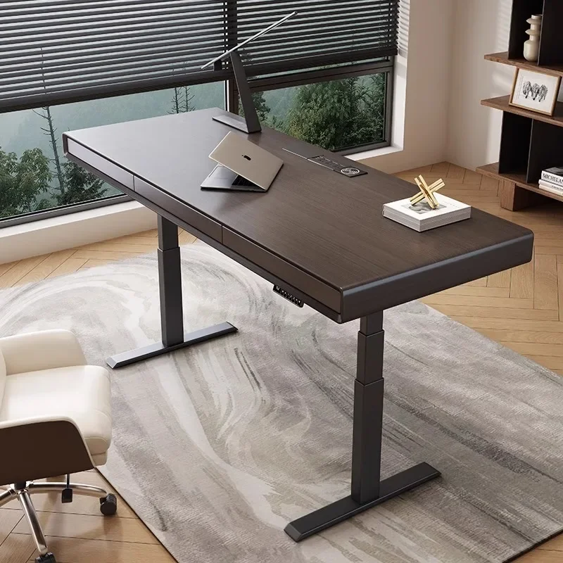 

Итальянский минималистичный интеллектуальный электрический подъемный стол, современный легкий роскошный компьютерный стол высокого класса, элитный учебный стол