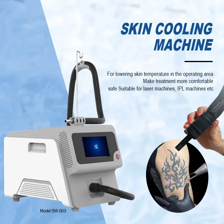 Nuovo Design Mini raffreddamento ad aria Opt Laser dispositivo di depilazione permanente ringiovanimento della pelle Ice Cool Skin Cooling Machine