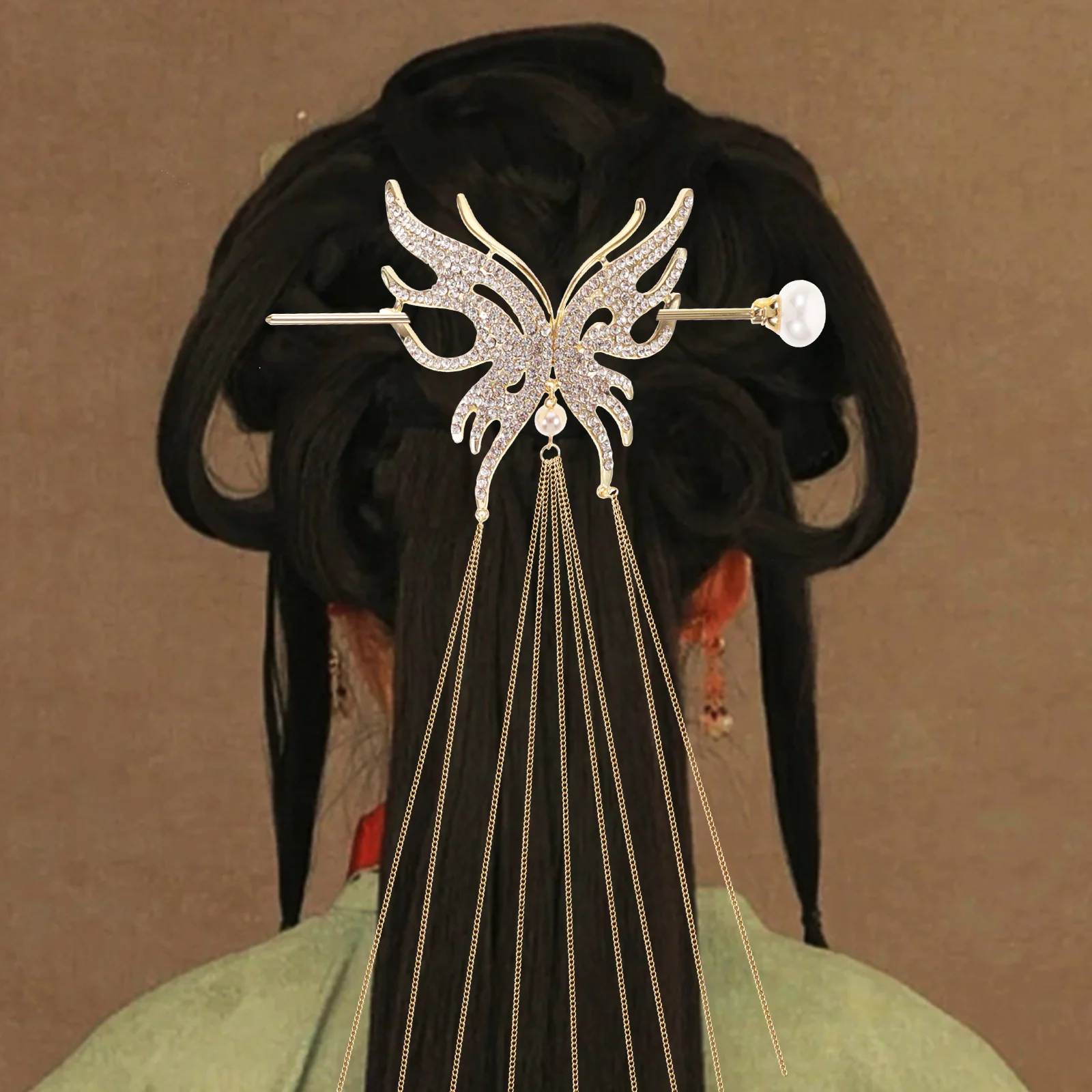 

Pearl Hairpin Stick Smooth Butterfly Hair Updo Hair Pin Accessory Durable Bun Hairstyles Updo Pins Chignon Accessories