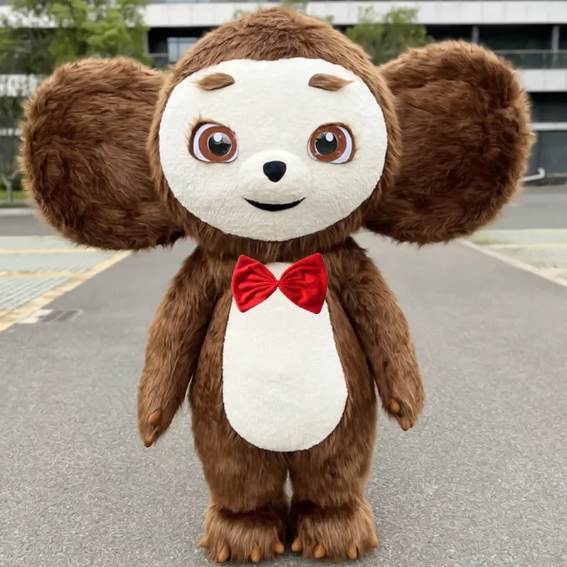 Costume da mascotte Cheburashka gonfiabile da 2 m/2,6 m, bambola da passeggio con scimmia con grandi orecchie carine per la pubblicità e abiti di Halloween senza batteria
