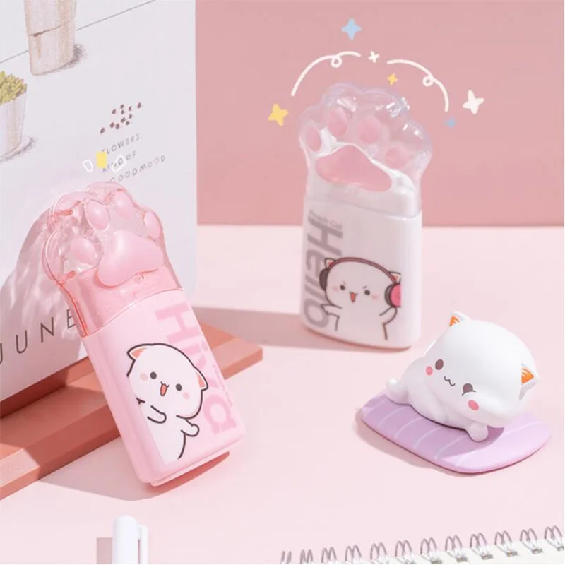 12 pcs/lot Cartoon Cat Large Capacity Correction Tape Cute Cat Paw Tapes Promotional Stationery Gift School Office Supplies