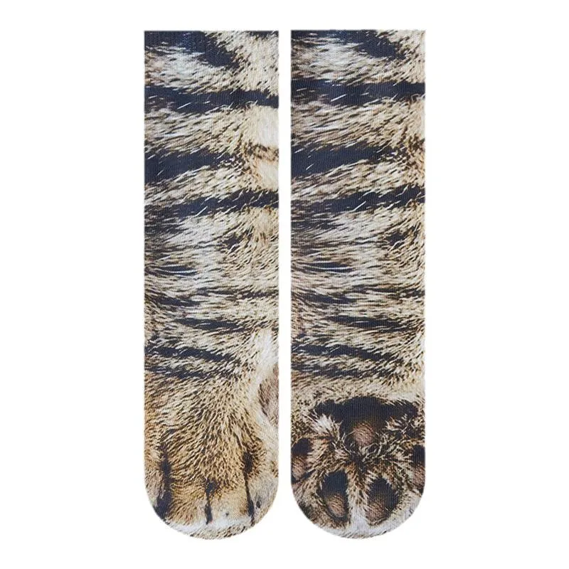 3D Animal Shaped Socks Digital Printed Simulation Socks Cat and Dog Fun and Funny Home Personalized Socks