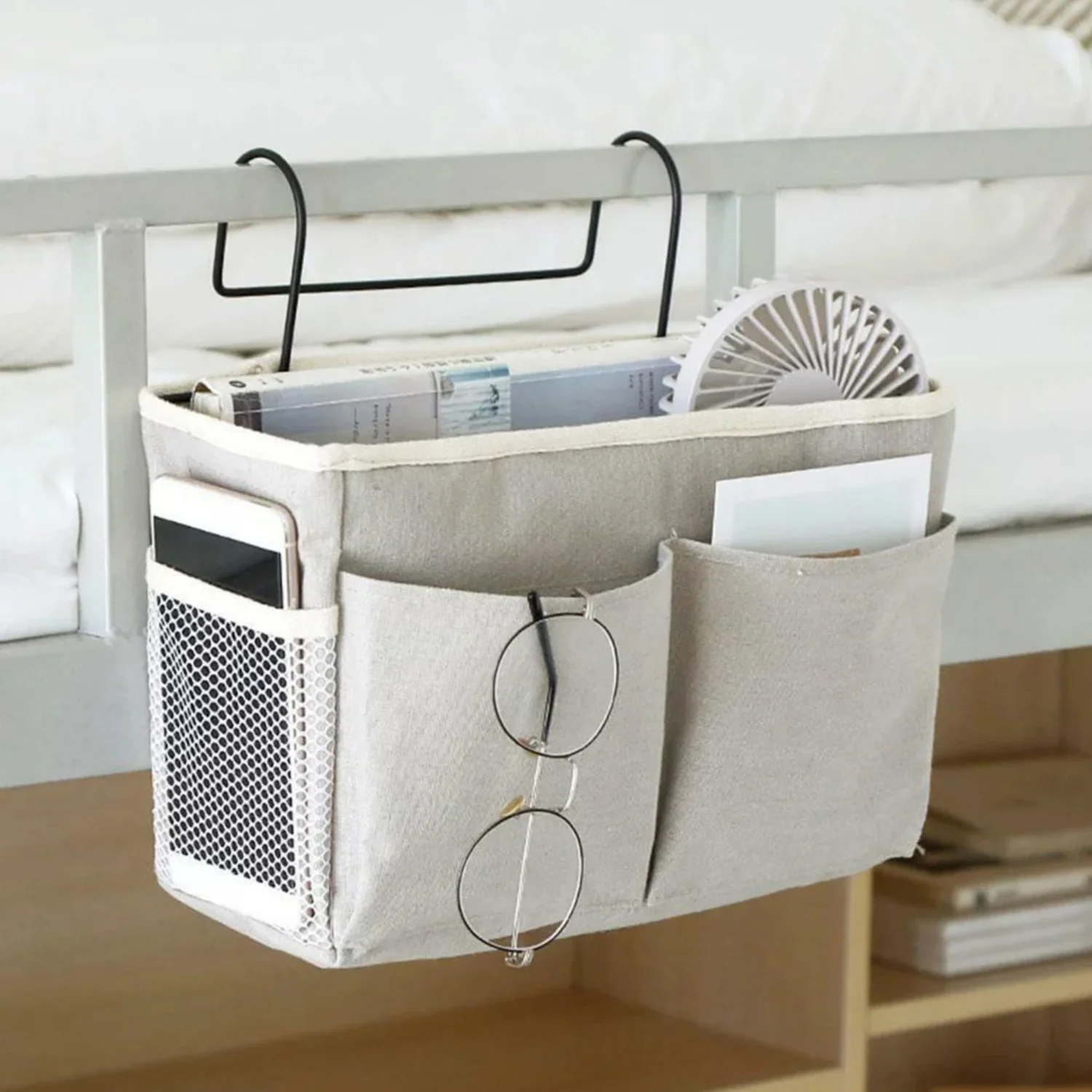 Bedside  Organizer TV  Control Hanging Couch  Organizer Bed Holder Pockets Bedroom Dorm