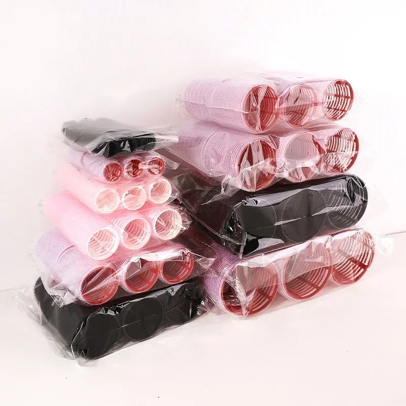 6Pcs Self-Grip Hair Rollers Heatless Hair Curlers No Heat Bangs Volume Salon Hair Dressing Curlers Sticky Styling Tool