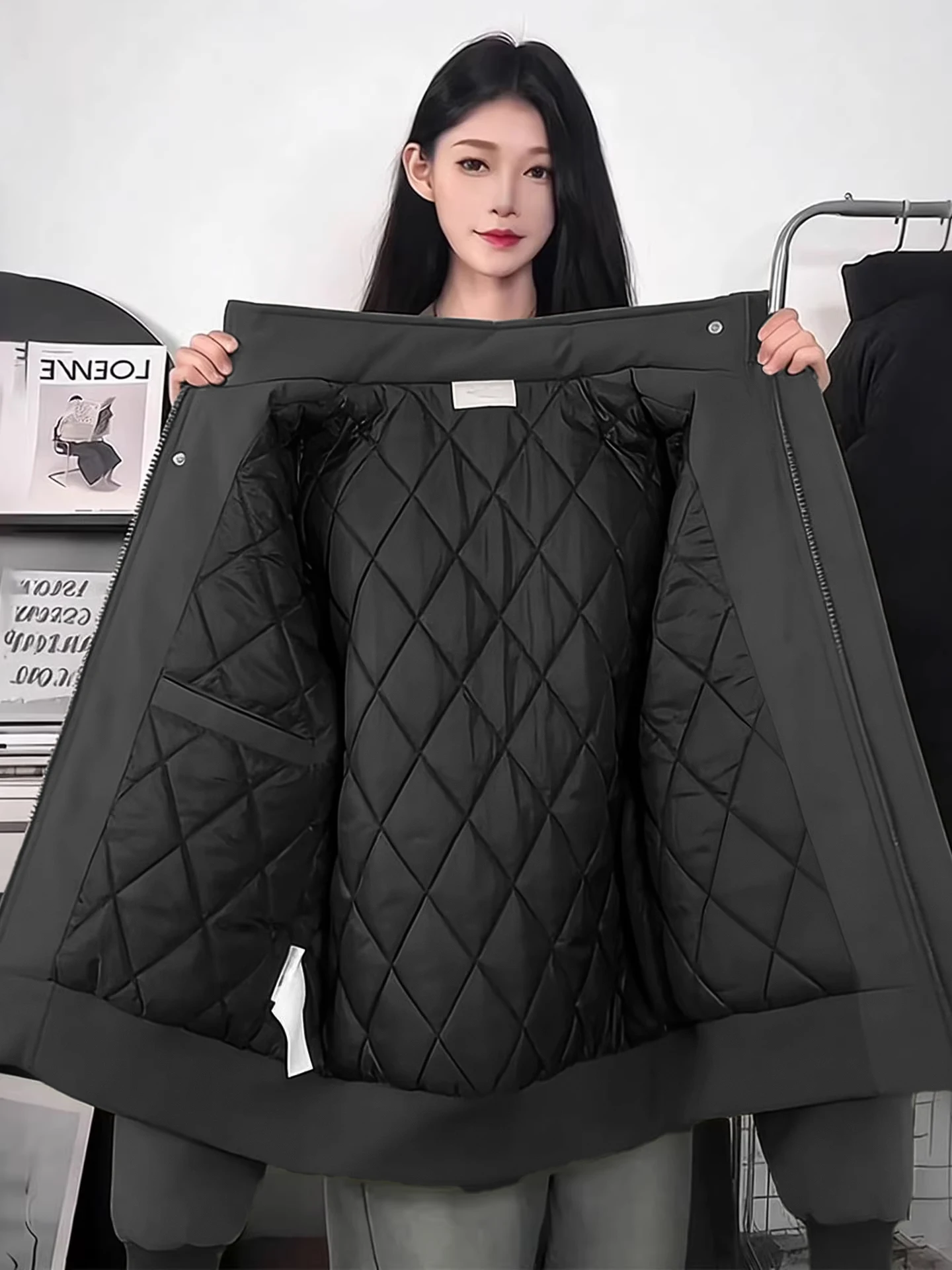 

Thiened Bla Pilot Jaet, хлопковая рабочая одежда для мужчин, зимняя теплая футболка с воротником-стойкой, молодежная верхняя одежда в американском стиле Sle