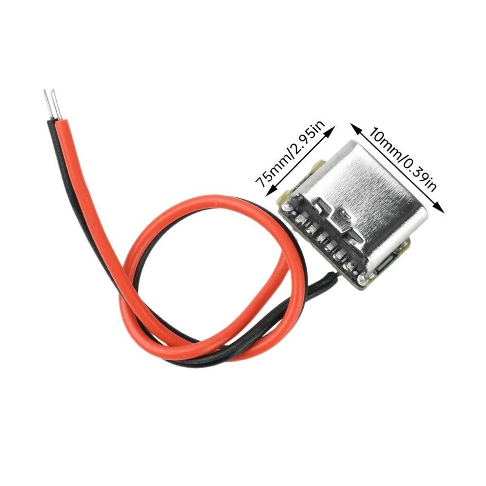 Mini placa de protección de carga de batería de iones de litio, 3,7 V, 4,2 V, 18650, placa de protección de energía de carga de teclado, entrada tipo C N/con Cable