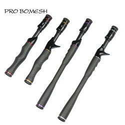 Pro Bomesh Spinning Casting Full Length Carbon Fiber Grip Handle Kit Trout Rod DIY Fishing Rod Building Component Accessory
