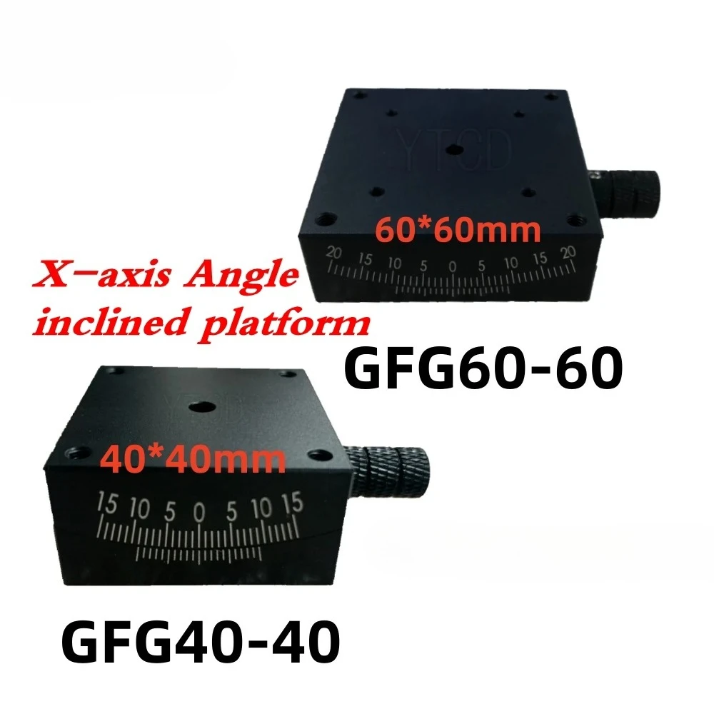 X Axis GFG40 40 GFG60 60 Sliding Table Manual Radian Angle Table Goniometer Swing Table Measurement Displacement Rlinear rail