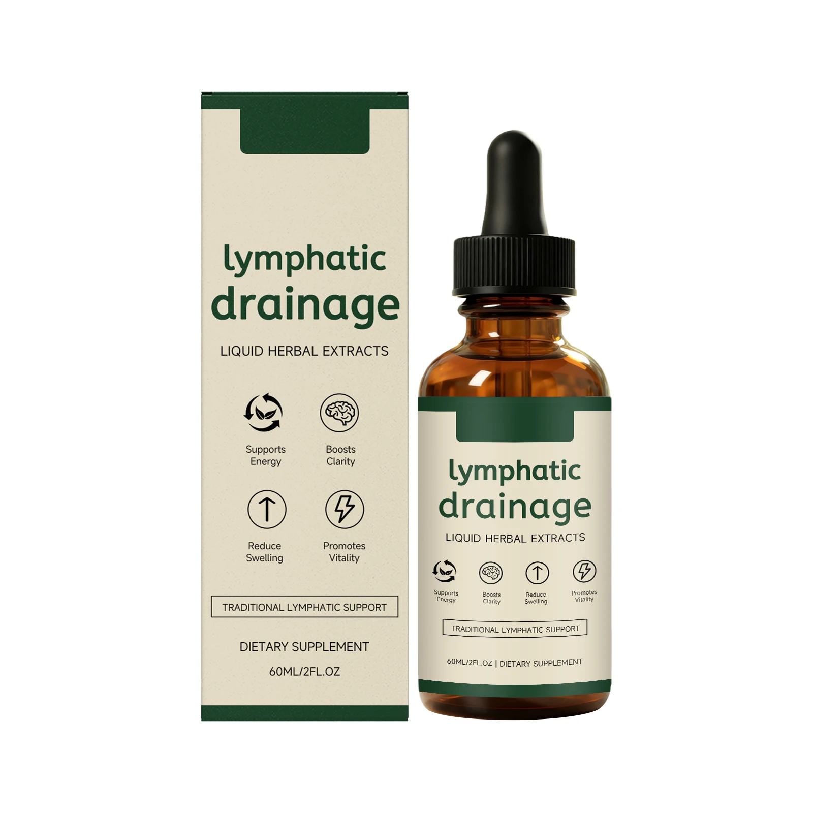 Natural Herbal Lymphatic Drainage Drops Non Irritating Promote Vitality Improve Swelling Circulatory Repair Lymph Support Liquid