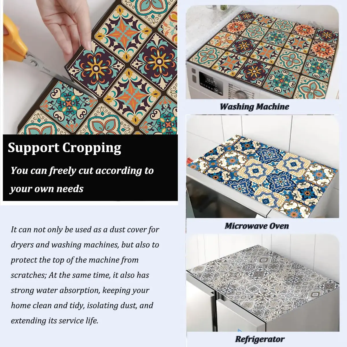 فيكاما الصين الزهور غسالة مجفف غطاء غبار الإبداعية غسالة غطاء غبار وسادة التجفيف السريع ماصة حامي حصيرة الغسيل #6