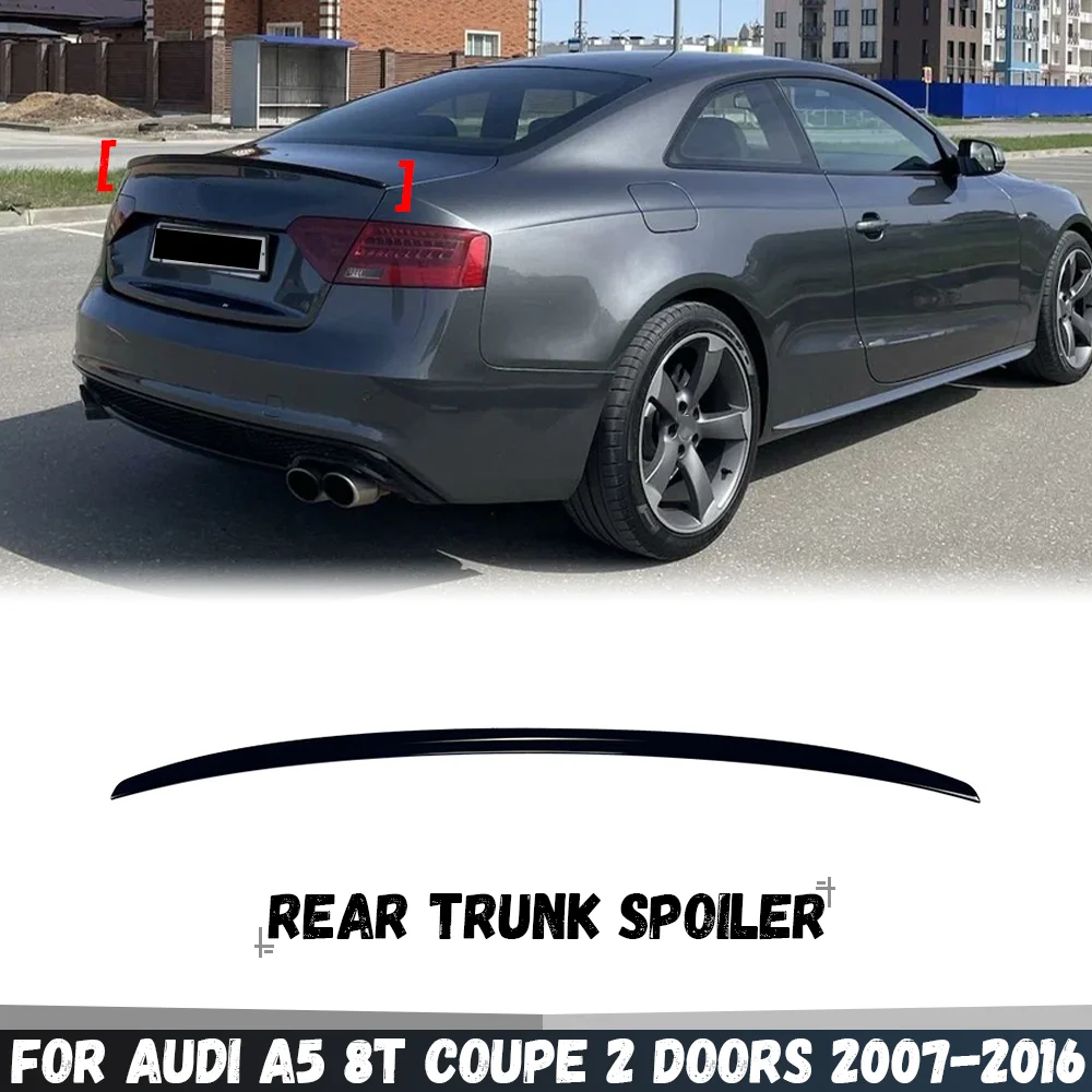 Image of Auto-Heckspoiler Splitter Trim Dachflügel für Audi A5 8T Coupé 2-Türer 2007-2016 S5 Karosserie-Kits Heckflügel Tuning