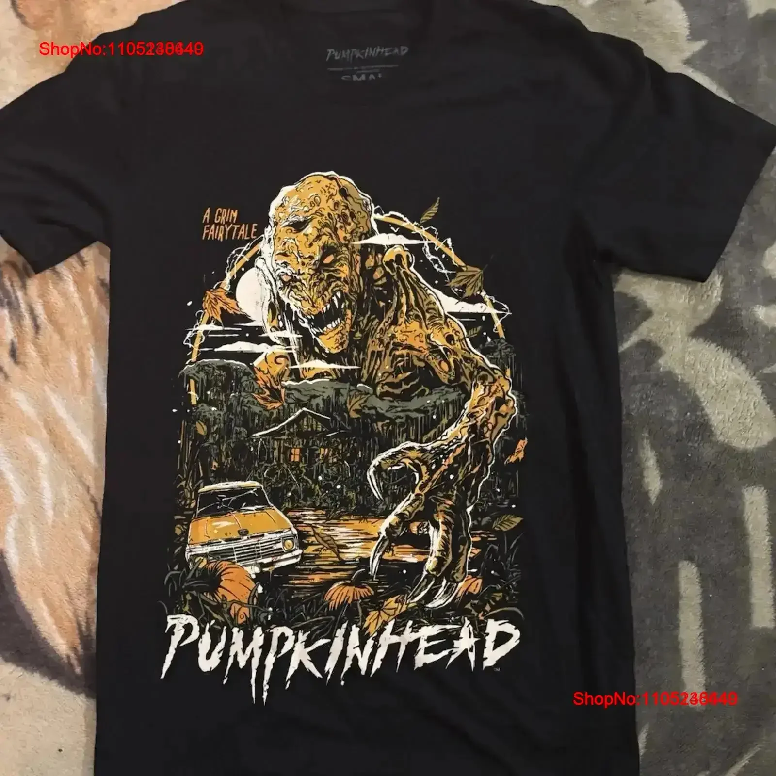 

New Pumpkinhead T Shirt Sz S Men Poster 80 Retro Horror NWOT Terror Threads vintage Washed designer clothes Casual Comfortable