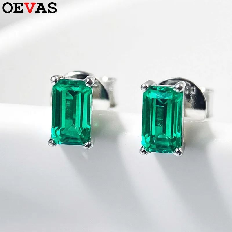 

Серьги OEVAS 0,5 карата и 0,5 карата 3x5 мм, выращенные в лаборатории колумбийский изумруд, серьги из стерлингового серебра S925 для женщин, ювелирные изделия, подарок на вечеринку