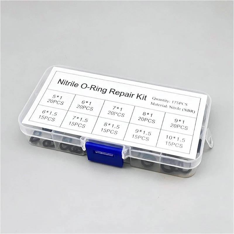 1Box Nitrile Series High Temperature Resistant Multi-Size Silicone Seal Ring Repair Decoration Accessory Kit