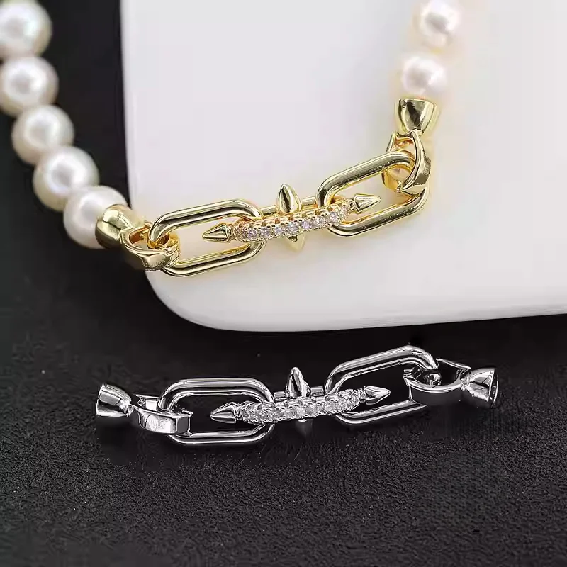 

DIY Jewelry Making Connector Gold Plated Brass Bullet Shape Necklace Clasp Fastening Lock Handmade Bracelet Accessorie Wholesale