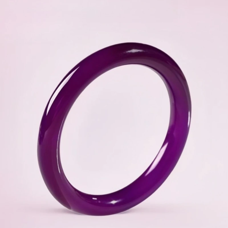 

Natural Purple Agate Bracelet, Female Jade Bracelet, Elegant Temperament Jewelry