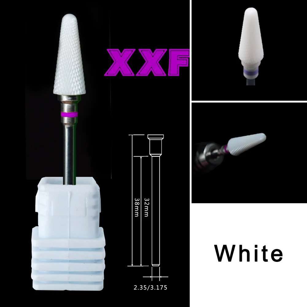 RolinStar Conical ceramic Milling Cutter For Manicure nail drill bits  Pedicure Milling Cutter