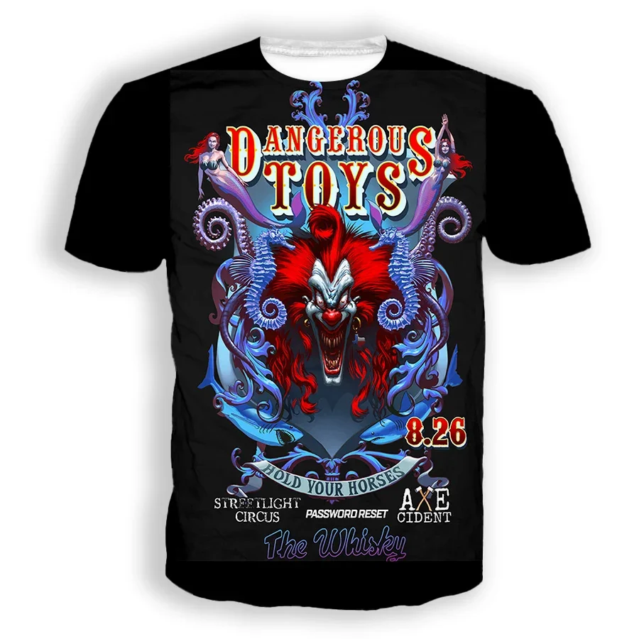 New Fashion Women/Men's 3D Print Dangerous Toys Casual T-shirts
