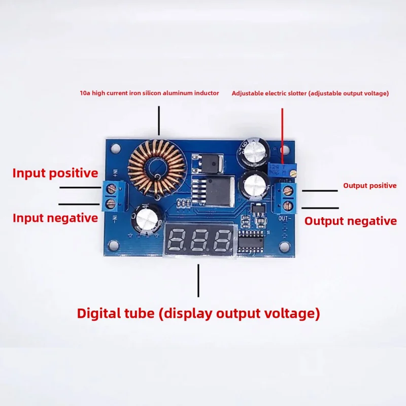 

Digital Adjustable Voltage Regulator Converter, DC 5V/9V/12V to 24V/36V/42V/48V Power Supply Module