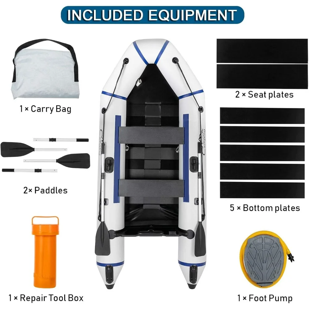 قارب هجوم مائي للبالغين بطول 10 أقدام من مادة PVC 330 كجم باللون الأبيض #3