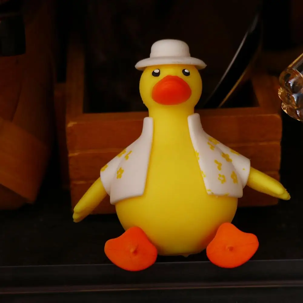 Forma de pato lento subindo squeeze brinquedo rebote bola dos desenhos animados lento rebote brinquedo anti-stress tpr alívio do estresse brinquedo trabalhadores de escritório