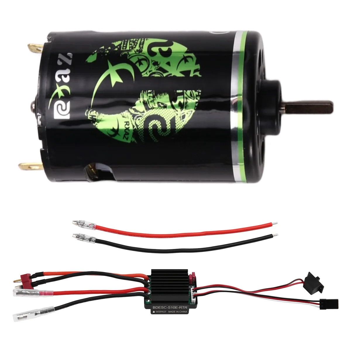 A17I 540 Bürstenmotor RC Crawler Motor ESC Bürstenelektrischer Geschwindigkeitsregler BEC für 1/10 RC Auto/AXIAL/35T