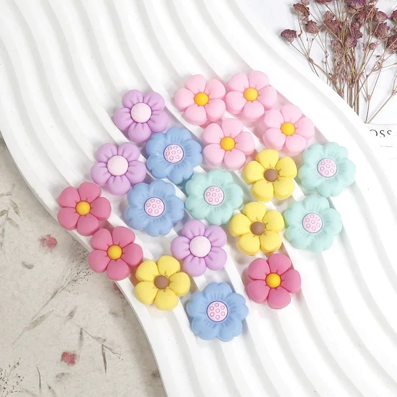 20/100pcs Soft Little Fresh Cartoon Five-petal Flower Accessories Diy Cream Glue Shoes Accessories Hairpin Headstring