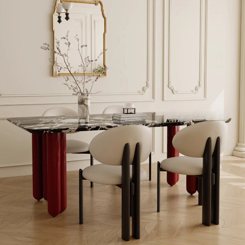 Длинный обеденный стол из натурального камня, Bulgari, черный итальянский светлый роскошный минималистичный мраморный стол