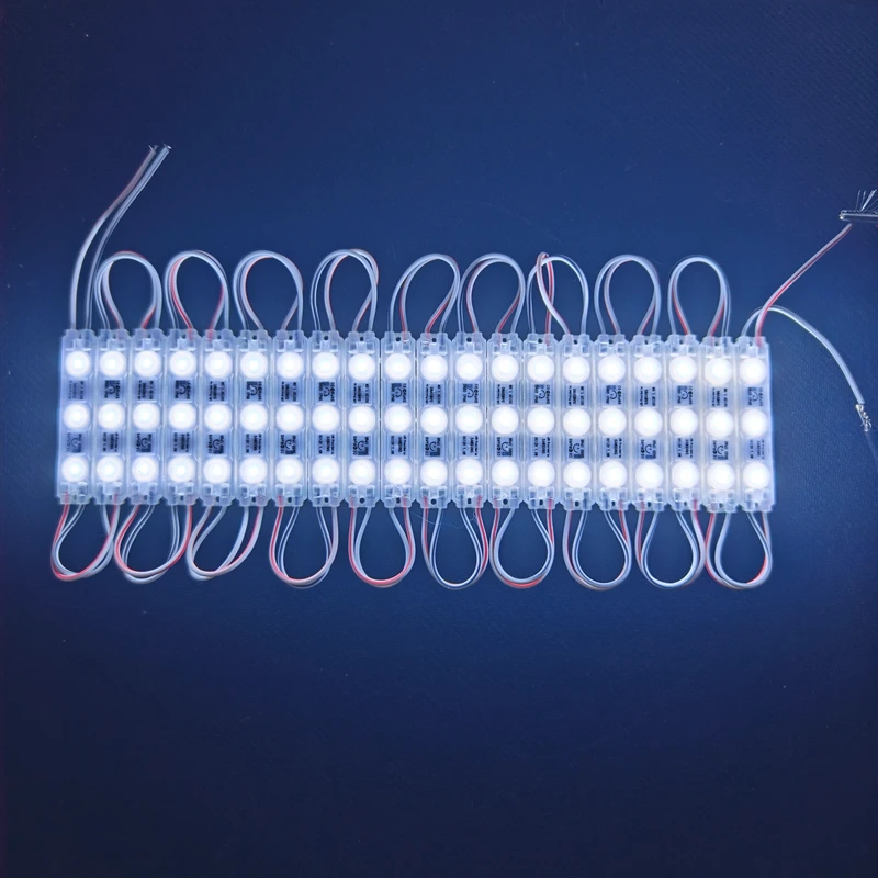 200pcs-pack 2835 SMD ultrasonic led module 12V DC 3 LED Module Injection Waterproof IP67 Decorative 2835 Hard Strip Bar Light