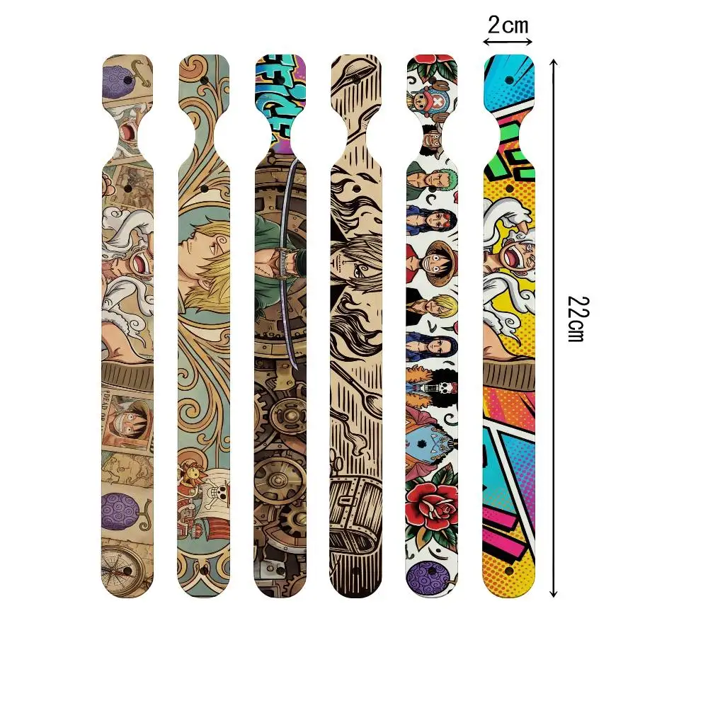 MOTORCYCLE ANIME ONE PIECE LUFFY PU Leather Keychain Minimalist Key Holder Durable Key Organizer Car Keys Bag Accessories