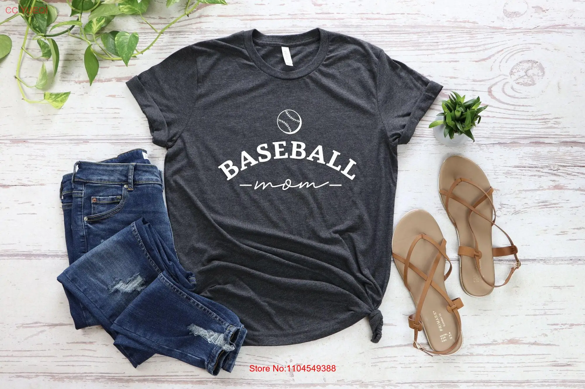 

Baseball Mom T Shirt For Women Sports Mothers Day Family Lover long or short sleeves