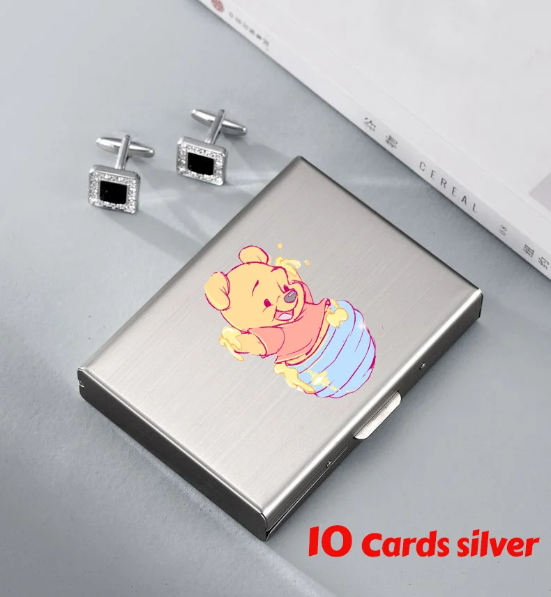 Winnie Anti-Scan RFID 10 kaarten Aluminium metalen creditcardhouder Slanke blokkerende portemonnee-etui Bescherming voor visitekaartjes