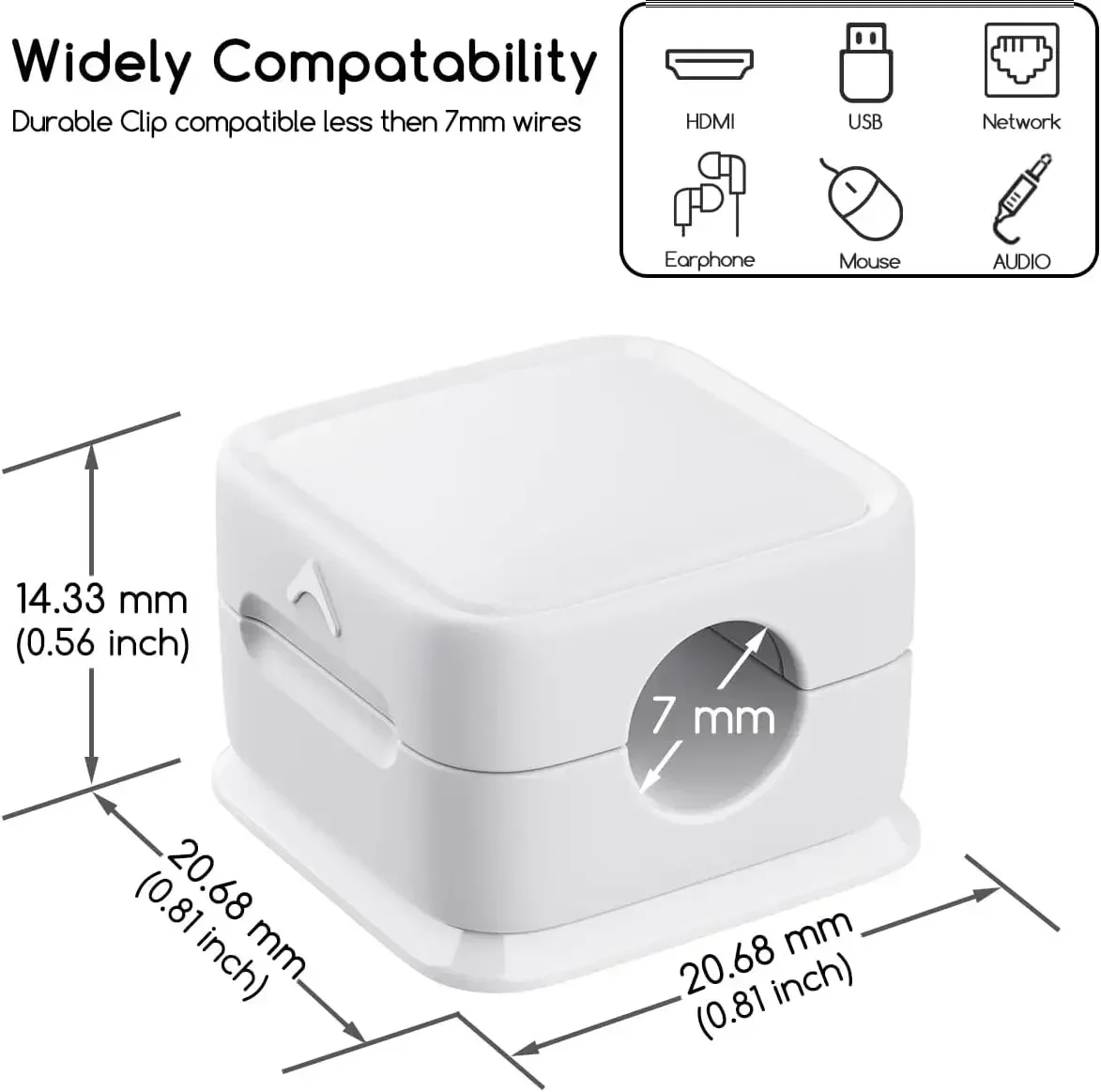 Mini Cable Organizer Holder Magnetic Cable Smooth Adjustable Cord Holder Under Desk Management Wire Keeper Car Cable Clips view 6