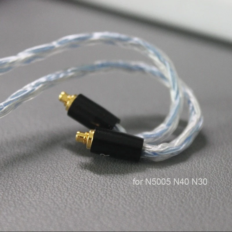 N5005 n40 n30 kabel 3,5mm 2,5mm 4,4mm 24-adriges versilbertes Occ-Kopfhörer kabel für mmcx senn heiser mit Mikrofon