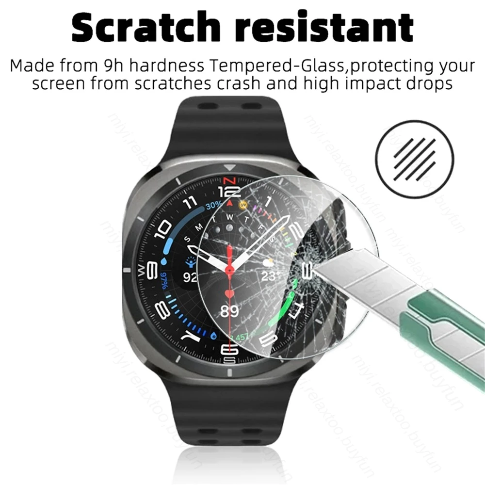 3Pcs Protective Glass on for Samsung Watch7 Watch 7 Ultra 45/44/40MM 2024 Smartwatch 9H Screen Protector Explosion-Proof HD Film