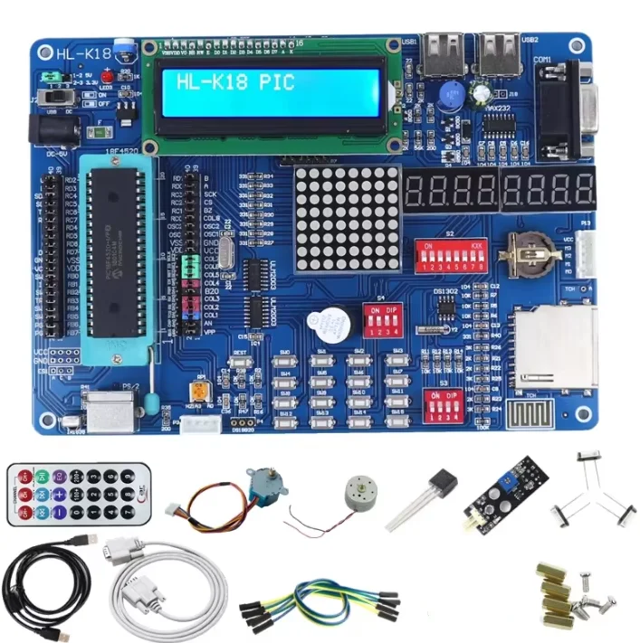 PIC Development Board PIC18F4520 Microcontroller Learning Board HL-K18 Experimental Board Integrated Kit2 Emulator