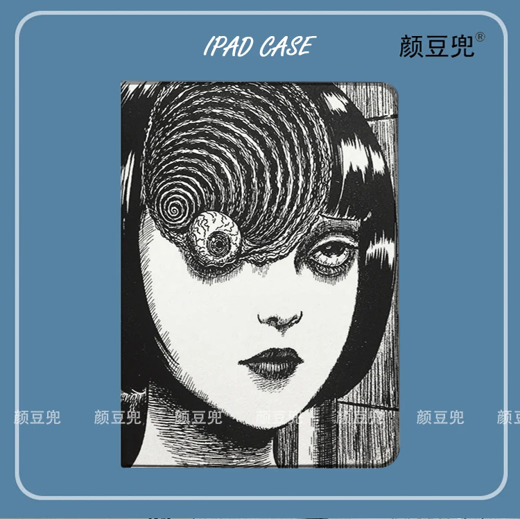 Чехол Junji Ito Fujiang Anime для Samsung Galaxy Tab S10 FE Plus, S9 FE PLUS, S7, S8 Plus, S6 с тройной подставкой