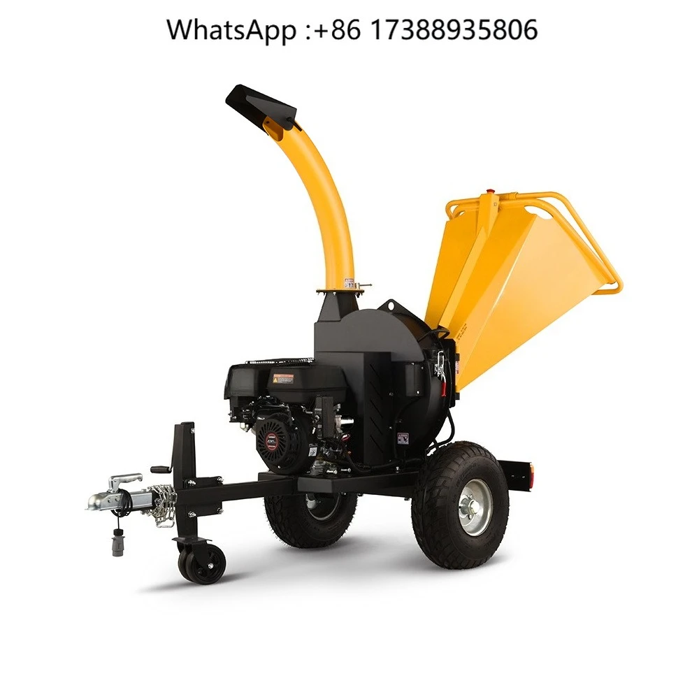 Forestry Using Garden Machinery Gas Motor Disc Rotate Cutting Wood Chipper Tree Wood Shredder Chipper With  CE