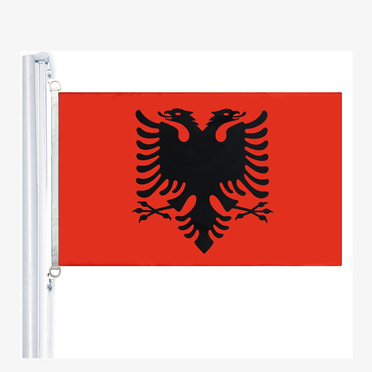 Flag of Albania flags,90 x 150 cm, 100 % Polyester, Digitaldruck